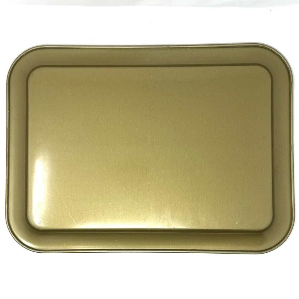 Vintage Tole Painted Metal Lap/Serving Tray set of‎ 4 ~17.5